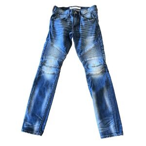 Express Jeans Alec Super Skinny Fit Men's Size 28x32 Skater Grunge Moto Distress